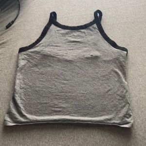 Cute black and gray crop top from garage size L!!